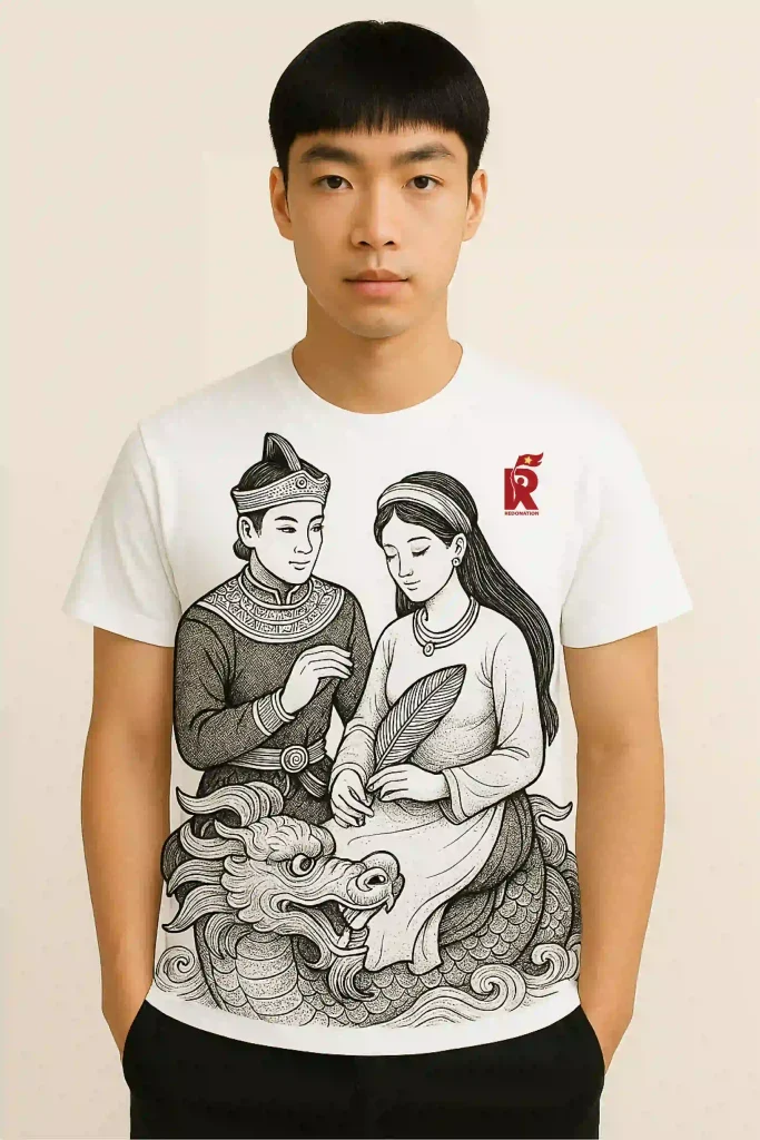 ÁO LOCAL BRAND GIÁ RẺ REDONATION dành cho sinh viên 2 Áo local brand Redonation in hình Mị Châu Trọng Thủy