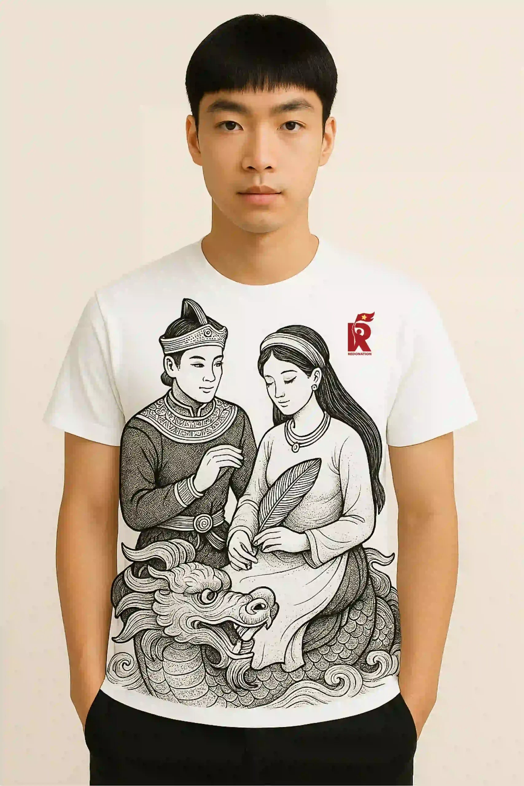 Áo LOCAL BRAND REDONATION Mị Châu Trọng Thủy 1 ao redonation thach sanh scaled